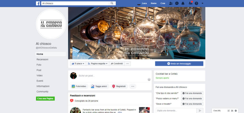 pagina FB Al Chiosco